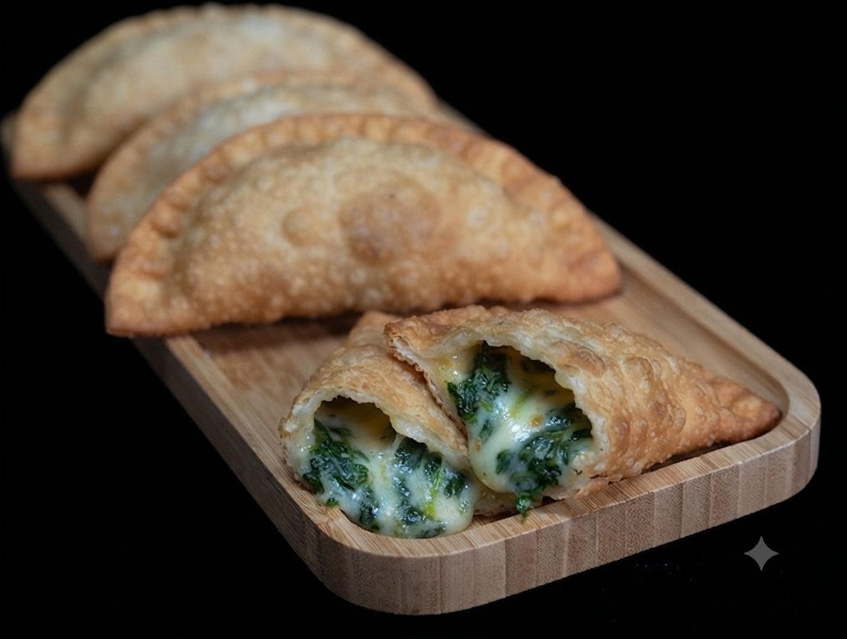 Frita queso espinacas