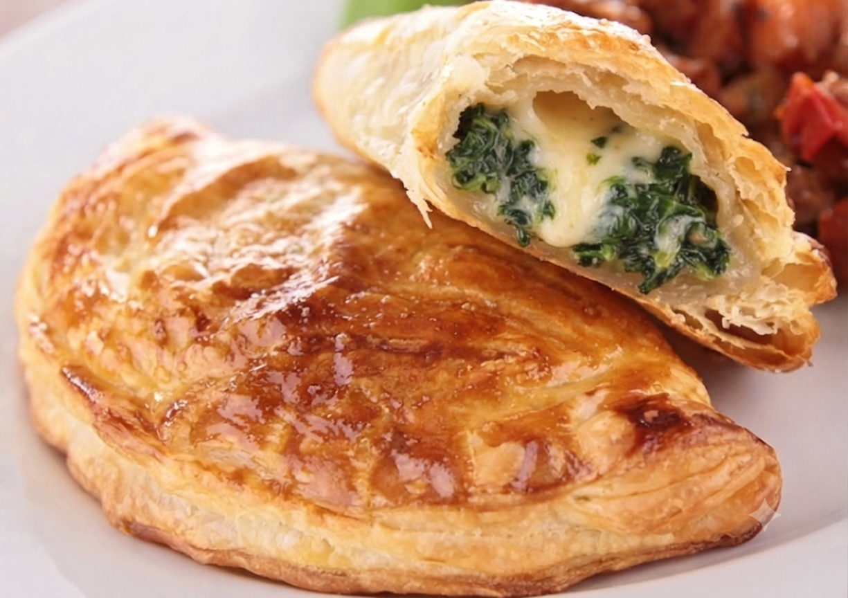 Empanada hojaldre queso espinaca